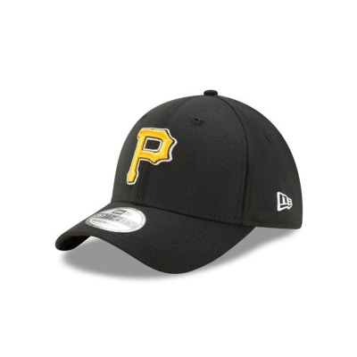 Black Pittsburgh Pirates Hat - New Era MLB Team Classic 39THIRTY Stretch Fit Caps USA8672510